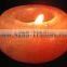 Natural Himalayan Crystal Rock Salt Designed Small Round Shape Tea Light/ Candle Holder