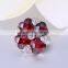 High quality cloth brooch for sale,big flower colorful cz brooch cheap price