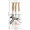2015 Color printing Wooden handle stainless steel kitchenware/ kitchen tools/Household cooking ware 7PCS/SET S02