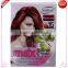 China supply popular hot sale high quality coffee/natural black/brownish red colours hair dye shampoo wholesale 2 in 1