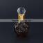 Various colors glass bottles for essential oil empty flower shaped glass perfume bottle with glass stopper