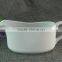 White ceramic gravy boat white milk cup stocked porcelain milk cup big sauce boat