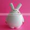 custom make white blank color plastic bunny toys,OEM design white color plastic bunny toy