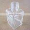 clear color square glass jar