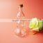 mini long cut flower glass container with wooden cover