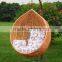 Island Bay Teardrop Resin Wicker Hanging Swing Egg Chair Hammock with Cushion and Stand