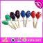 2017 Wholesale professional kids mini wooden maracas instrument W07I045