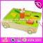 2015 Blocks Trolly wooden educational toy for kids,Wooden building blocks sorter trolly toy,Pull wooden block trolly toy W13C021
