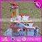 2017 new products children parking toy small wooden toy garage W04B047