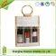Wholesale Round Bottom Jute Drawstring Wine Bottle Bag With Custom Logo Printed
