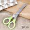 Newest fashional colorful ball pat shape stainless steel blade rubber and plastic scissors