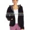 sherpa fabric reversible cardigan Jackets 100% Polyester Women's Pockets Hooded open front plush Sherpa Cardigan