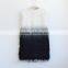 2016 New Faux Fur Lady Coat Black Splicing White Color Fashion Winter Vest