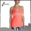 Low cut strappy yoga tank high visibility tank top