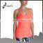 Low cut strappy yoga tank high visibility tank top