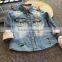 2017 Spring fancy baby jeans blouse embroidery baby blouse