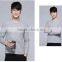 custom wholesale latest design long sleeve v-neck men blank t shirt