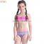 Kids Branded Zigzag Print Bandeau Bikini Swimwear