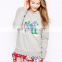 China Christmas sweater wholesaler custom printed stretch jersey Christmas sweater for woman