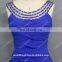 RP0139 Round neckline beaded gathered royal blue sexy factory lady fashion real pictures of cocktail dresses