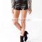 Perforated Faux Leather Shorts CSS0050