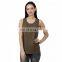 Solid Brown Sleeveless Top for girls