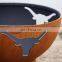 Diameter 100cm Round Corten Steel Fire Pit Bowl