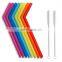 Professional Custom Food grade silicone straw with curved shape