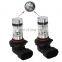 2X 9006 HB4 8000k 100W LED Fog Light Lamp Bulbs DRL Driving Light Blue+Projector