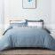 2020 China Wholesaler Luxury Plain Washed Microfiber Blue Grey Bedding Cover Set