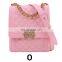 Rainbow Graffiti Lingge Bag Women PVC candy purse Chain Shoulder Messenger Bag Female girl Handbag Bags
