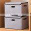 Larget Set Portable Organizer Folding Fabric Rectangle Storage Box With Lid