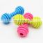 Guangzhou manufacturer supply soft pet molar toy chewing dog toy tpr dumbbel
