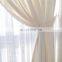 Wholesale cheap decoration clear polyester long shade white sheer curtain fabric for hotel living room and office
