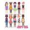 DIY Sticker Paper craft kit Voguish Girl Fashion Magnetic Dress Up Paper Dolls