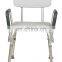 Silla o Taburete de Bano Para Ducha Regulable en Altura Con Reposabrazos y Respaldo