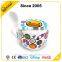 Boutique fashion colorful ceramic mug with lid & spoon in handle