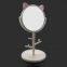 Newest White Plastic Makeup Table Mirror with Cat Ears