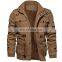 Winter Thickening Fleece Warm Military Style Track Jacket Men Plus Size Bomber Jacket Coat