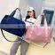 Custom Logo Luxury Designer Ladies Waterproof Sports Smell Proof Gym Pink Duffle Bag