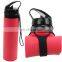 Best Quality Eco-friendly Sport and Gym Silicone Foldable Water Bottle