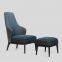 Modern style leisure chair and footrest stool LC1601-19+10 upholstery chair - livingroom furniture