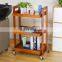 Modern Wooden Trolley Cart Beauty Trolley Nail Salon Spa Rolling For Beauty Nail Salon