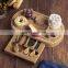 Hot Selling High Quality Simple Luxury Restaurant Oval Bamboo Cheese Board Set