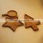 Home Eco Friendly Multifunction Star Shape Mini Coffee Bread Small Bamboo Serving Tray