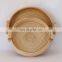 Hot Sale Set Of 2 Round Rattan tray With Handle Coffee table Serving Tray for Table Handwoven Basket for Breakfast Wholesale