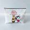 High quality recycle Custom logo Blank White Waterproof Cosmetic Bag Lady Handbag Bag Pencil Pouch Wallet Coin Purse with zipper