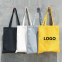 Custom Logo No MOQ Eco Friendly Washable blank white Plain Calico Cotton Canvas Shopping Tote Bag