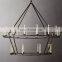 Modern Luxury Dining Large Glass Gold  19TH C. ENGLISH OPENWORK Two-Tier Round Chandelier For Living Room  Bedroom