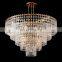 Marignan Five-Tier Round Industrial Crystal  Chandelier  For Living Room Hotel Ceiling Home Decor Lighting Metal Hang Lamps